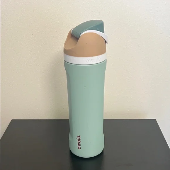 Owala Mint Green & Tan Insulated Water Bottle with Flip Lid - Picture 1 of 5